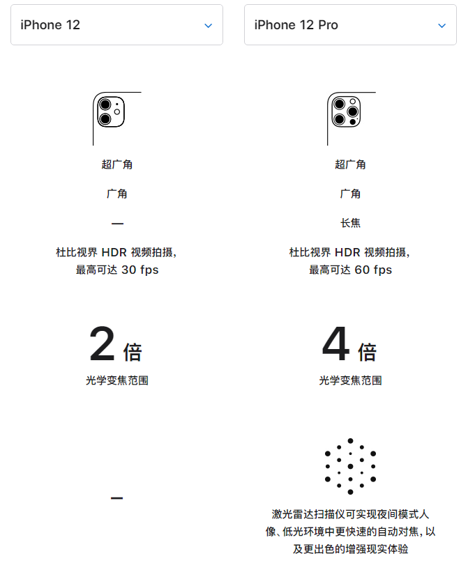 雅星镇苹果手机维修分享苹果 iPhone 12 与 iPhone 12 Pro 选哪款 